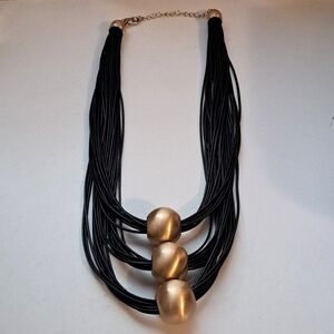 Lovisa Gold Bead Wax 3 Strand Necklace